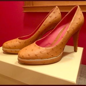 Sergio Rossi Pelle Struzzo Tan 36.5